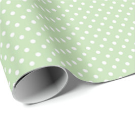 Pastel Green Polka Dots for Spring and Baby Gifts ラッピングペーパー