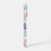 Pastel green with travel doodle iPhone Case 16ケース (右側面)