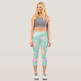 Pastel Green Yoga Pants – Soft, Stretchy & Stylish カプリレギンス