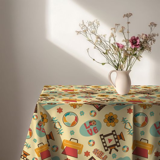 Pastel Groove Tablecloth 60s Style Dining Flair テーブルクロス