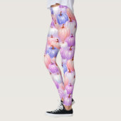 Pastel Halloween Pumpkin Sparkle Leggings レギンス (左)
