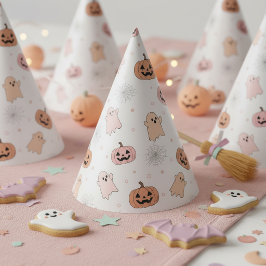 Pastel Halloween Pumpkins Ghosts パターンID1326 パーティーハット