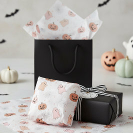 Pastel Halloween Pumpkins Ghosts パターンID1326 薄葉紙