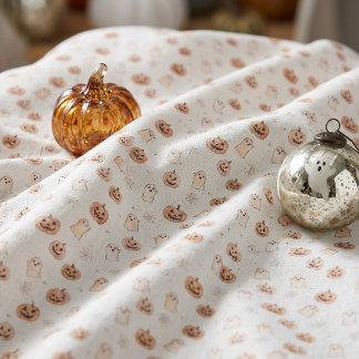 Pastel Halloween Pumpkins Ghosts Pattern ID1326 ファブリック