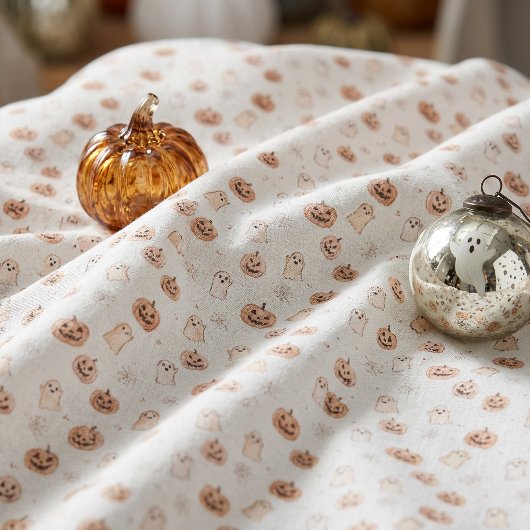 Pastel Halloween Pumpkins Ghosts Pattern ID1326 ファブリック