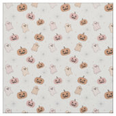 Pastel Halloween Pumpkins Ghosts Pattern ID1326 ファブリック (見本)