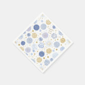 Pastel Happy New Year Napkins – Fireworks Pattern スタンダードカクテルナプキン (角)