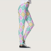 Pastel Harlequin Prism Diamond Pattern レギンス (右)