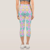  Pastel Harlequin Prism Small Diamond Pattern カプリレギンス (裏面)