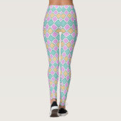 Pastel Harlequin Prism Small Diamond Pattern レギンス (裏面)