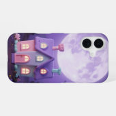 Pastel Haunted House Full Moon Phone Case iPhone 16ケース (裏面横)
