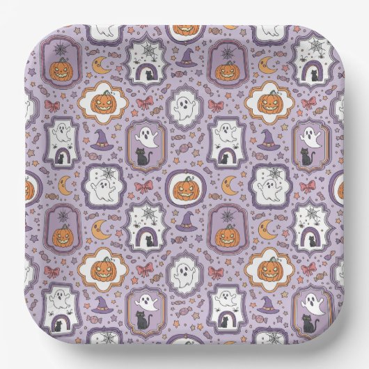 Pastel Haunts & Whimsical Spirits ペーパープレート (正面)