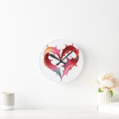 Pastel Heart Wall Clock ラウンド壁時計 (ホーム)