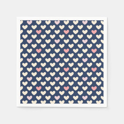 Pastel Hearts  スタンダードカクテルナプキン (正面)