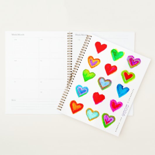 Pastel Hearts 2026 Day Planner プランナー手帳 (ディスプレー)