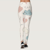 Pastel Hearts & Clouds Watercolor Dream (10) レギンス (裏面)