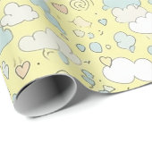 Pastel Hearts & Clouds Watercolor Dream (1) ラッピングペーパー (ロールコーナー)