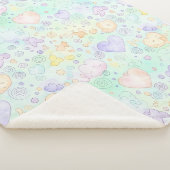 Pastel Hearts & Clouds Watercolor Dream (2) シェルパブランケット (3/4)