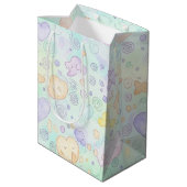 Pastel Hearts & Clouds Watercolor Dream (2) ミディアムペーパーバッグ (裏面アングル)