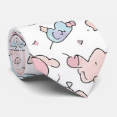 Pastel Hearts & Clouds Watercolor Dream (5) ネクタイ (ロール)