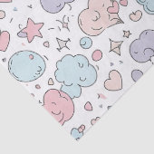 Pastel Hearts & Clouds Watercolor Dream (5) 薄葉紙 (詳細)