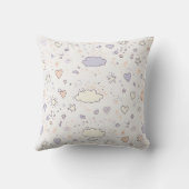 Pastel Hearts & Clouds Watercolor Dream (7) クッション (裏面)