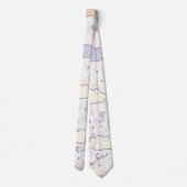 Pastel Hearts & Clouds Watercolor Dream (7) ネクタイ (裏面)