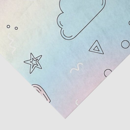Pastel Hearts & Clouds Watercolor Dream (8) 薄葉紙 (詳細)