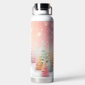 PASTEL HOLIDAY CHRISTMAS TREES ウォーターボトル (背面)