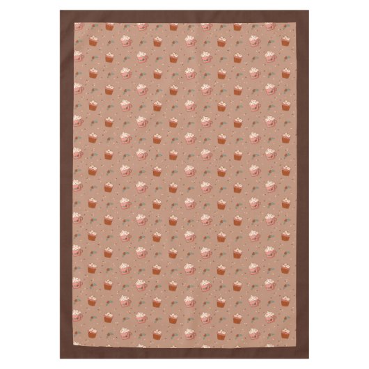 Pastel Holiday Tablecloth Groovy 70s Gift Idea テーブルクロス (正面)