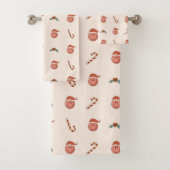 Pastel Holiday Towels Groovy 70s Bathroom Joy バスタオルセット (インサイチュ)