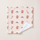 Pastel Holiday Towels Groovy 70s Bathroom Joy バスタオルセット (ウォッシュタオル)