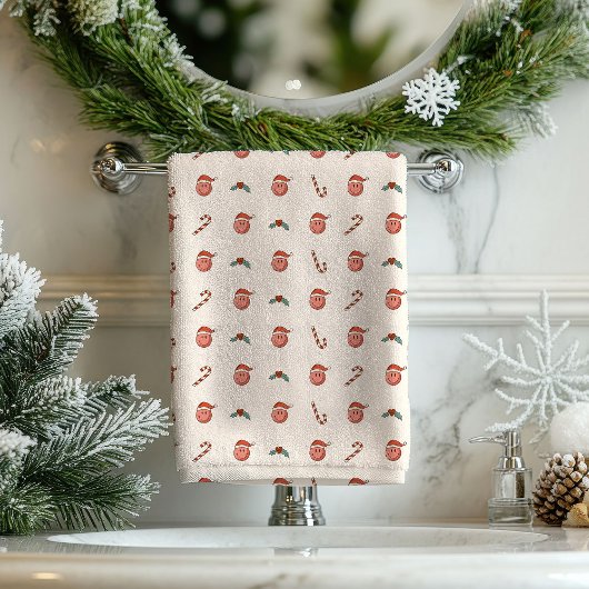 Pastel Holiday Towels Groovy 70s Bathroom Joy バスタオルセット