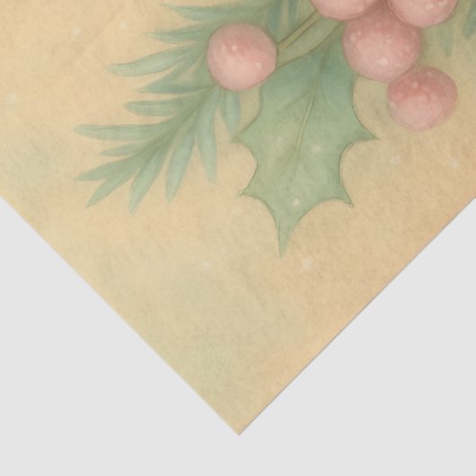 Pastel Holly Christmas Elf Decoupage 薄葉紙 (詳細)