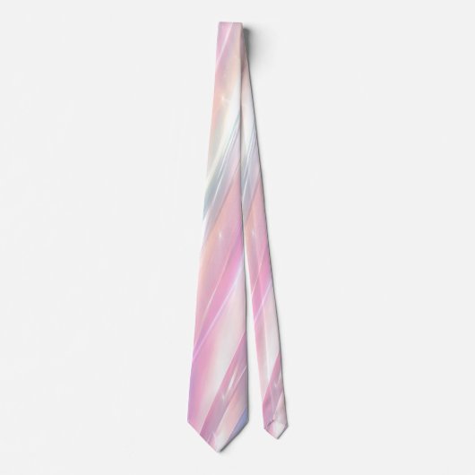 Pastel Holographic Abstract Flow Design ネクタイ (正面)