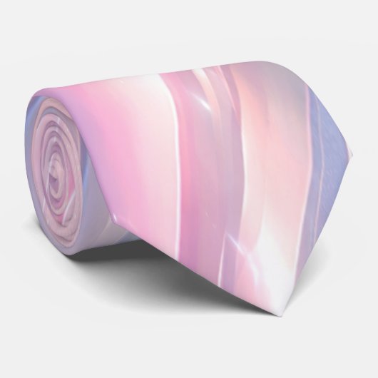 Pastel Holographic Abstract Flow Design ネクタイ (ロール)