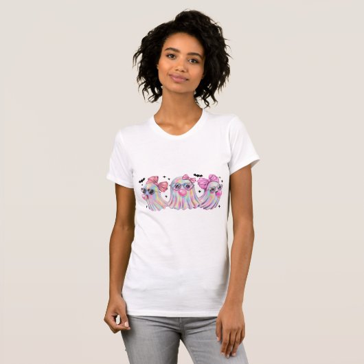 Pastel Holographic Ghost Girl Tシャツ (正面フル)