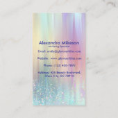 Pastel Holographic Modern Branding 名刺 (裏面)