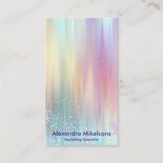 Pastel Holographic Modern Branding 名刺 (正面)