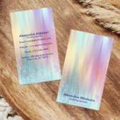 Pastel Holographic Modern Branding 名刺