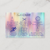Pastel Holographic Modern Candle Care 名刺 (正面)