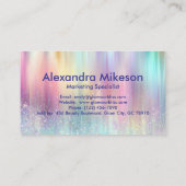 Pastel Holographic Professional Branding 名刺 (裏面)