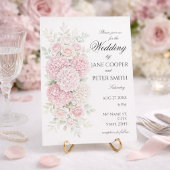 Pastel hydrangeas and roses Budget Wedding  Invita 招待状
