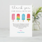 Pastel Ice Cream Birthday Thank You cards  サンキューカード (スタンド正面)