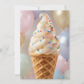 Pastel Ice Cream Party 招待状 (正面)