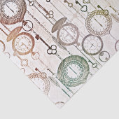 Pastel Illustrated Vintage Pocket Watches Pattern 薄葉紙 (詳細)