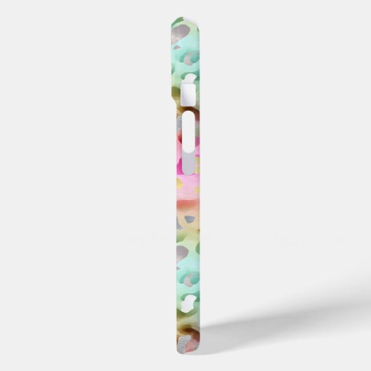 Pastel Iridescent Leopard Print Monogrammed Case-Mate iPhoneケース (裏面 / 左)