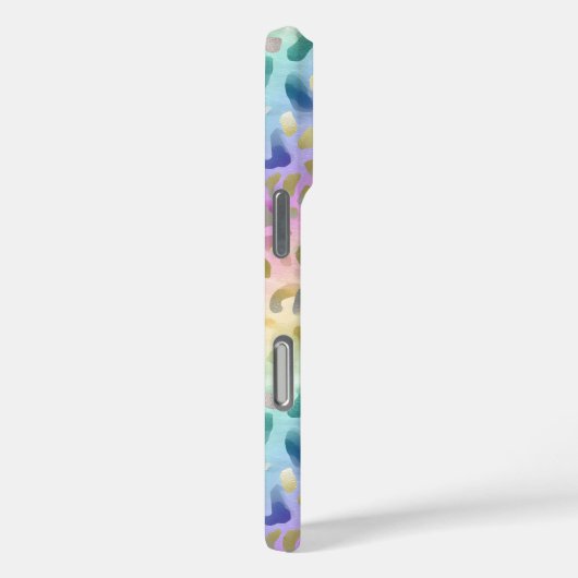 Pastel Iridescent Leopard Print Monogrammed Case-Mate iPhoneケース (裏面 / 右)
