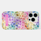 Pastel Iridescent Leopard Print Monogrammed Case-Mate iPhoneケース (裏面 (横))