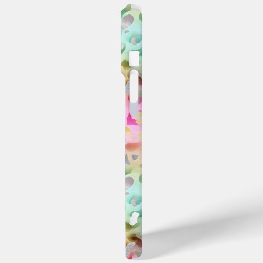 Pastel Iridescent Leopard Print Monogrammed Case-Mate iPhoneケース (裏面 / 左)